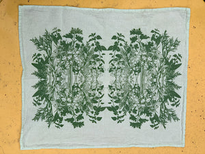 Herbal Print Floursack Cloth Napkins - set of 4