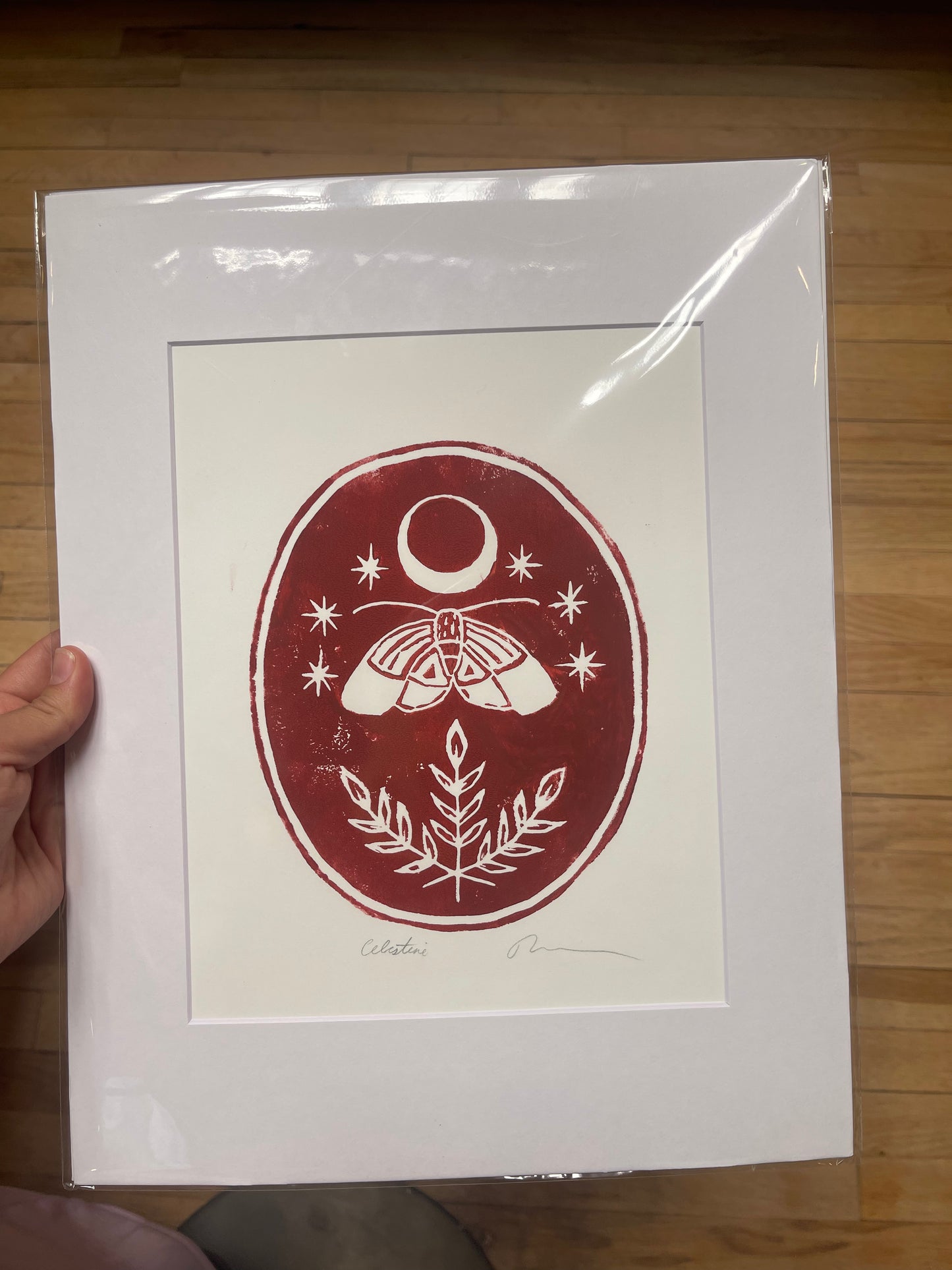 Celestine Block Print - 11” by 14”