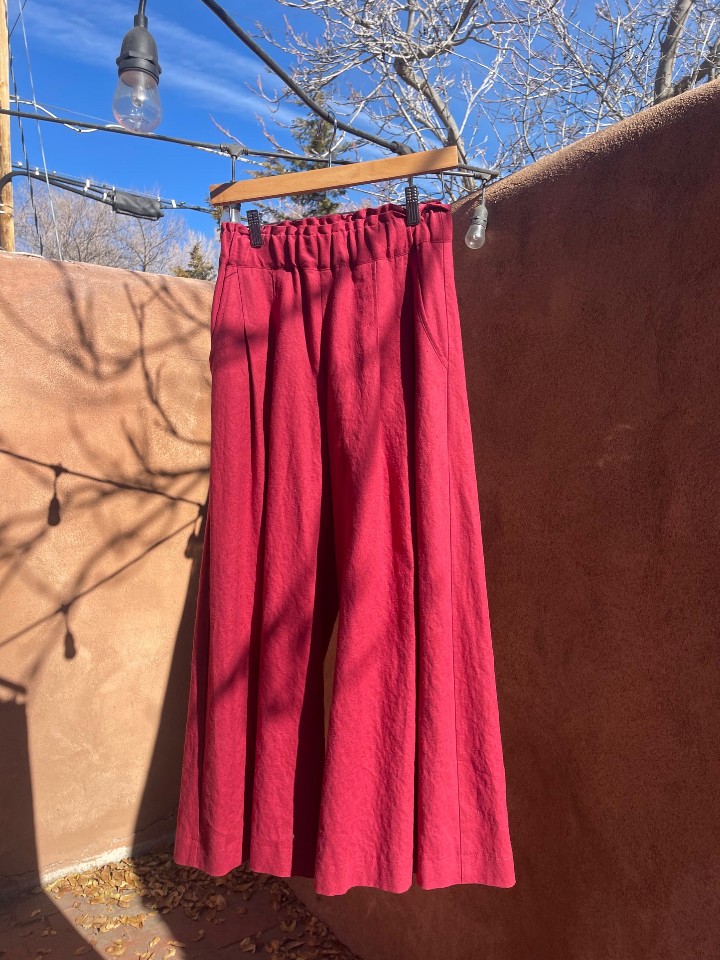 Palazzo - Organic Cotton ~ Red Pants