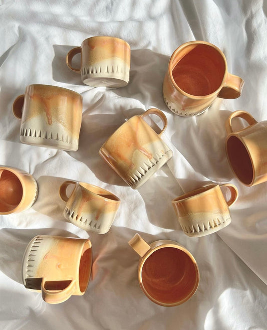 Papaya Mug ~ porcelain mug