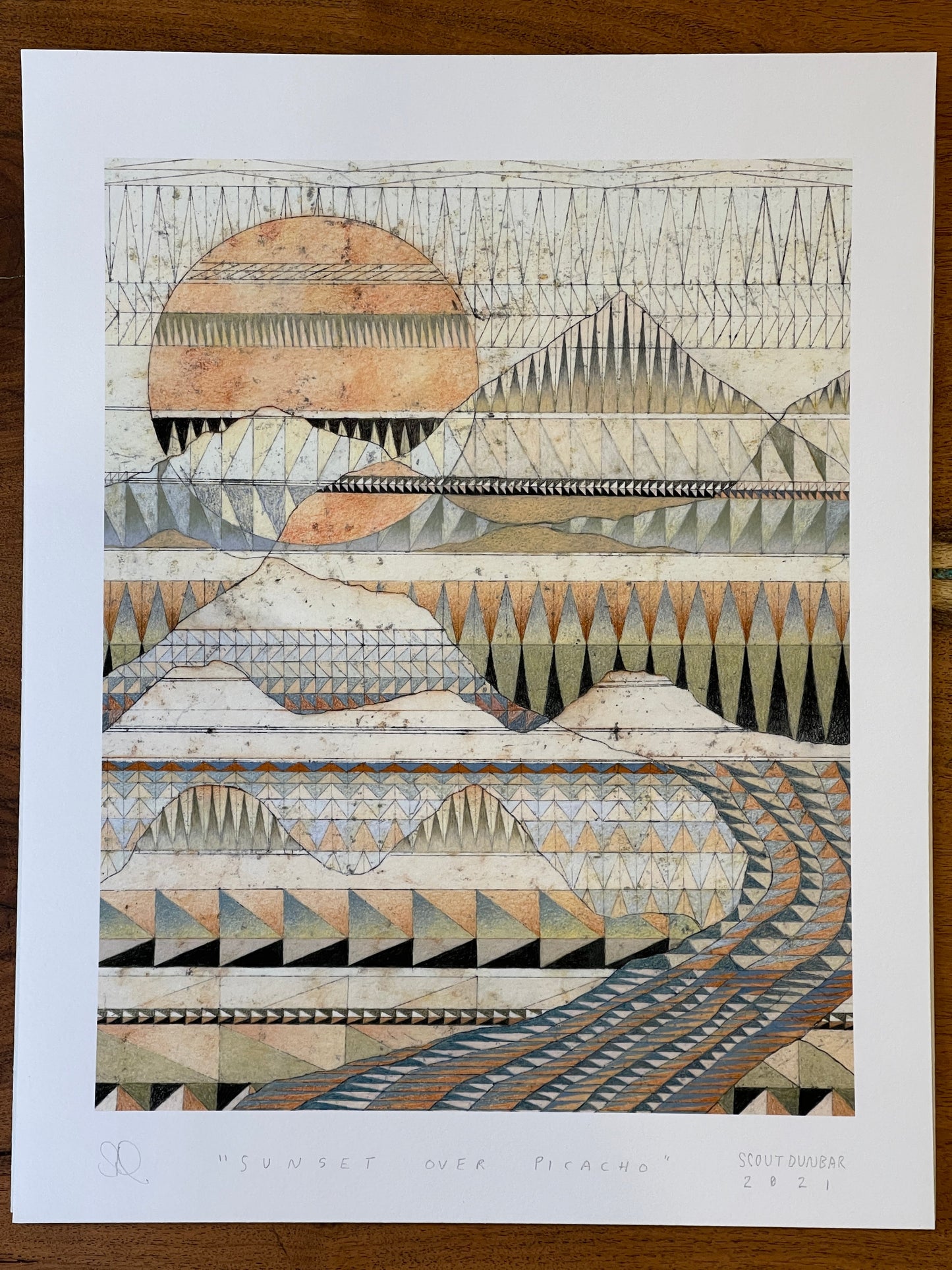 Sunset Over Picacho - Print