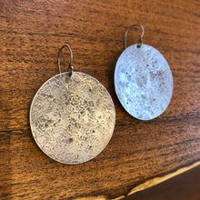 Load image into Gallery viewer, Full Moon sterling silver earrings - Three Versions Available
