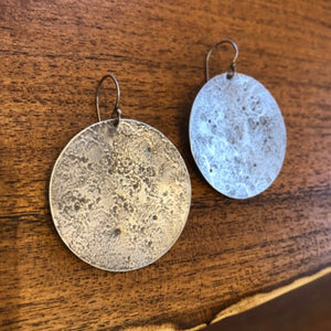 Full Moon sterling silver earrings - Three Versions Available