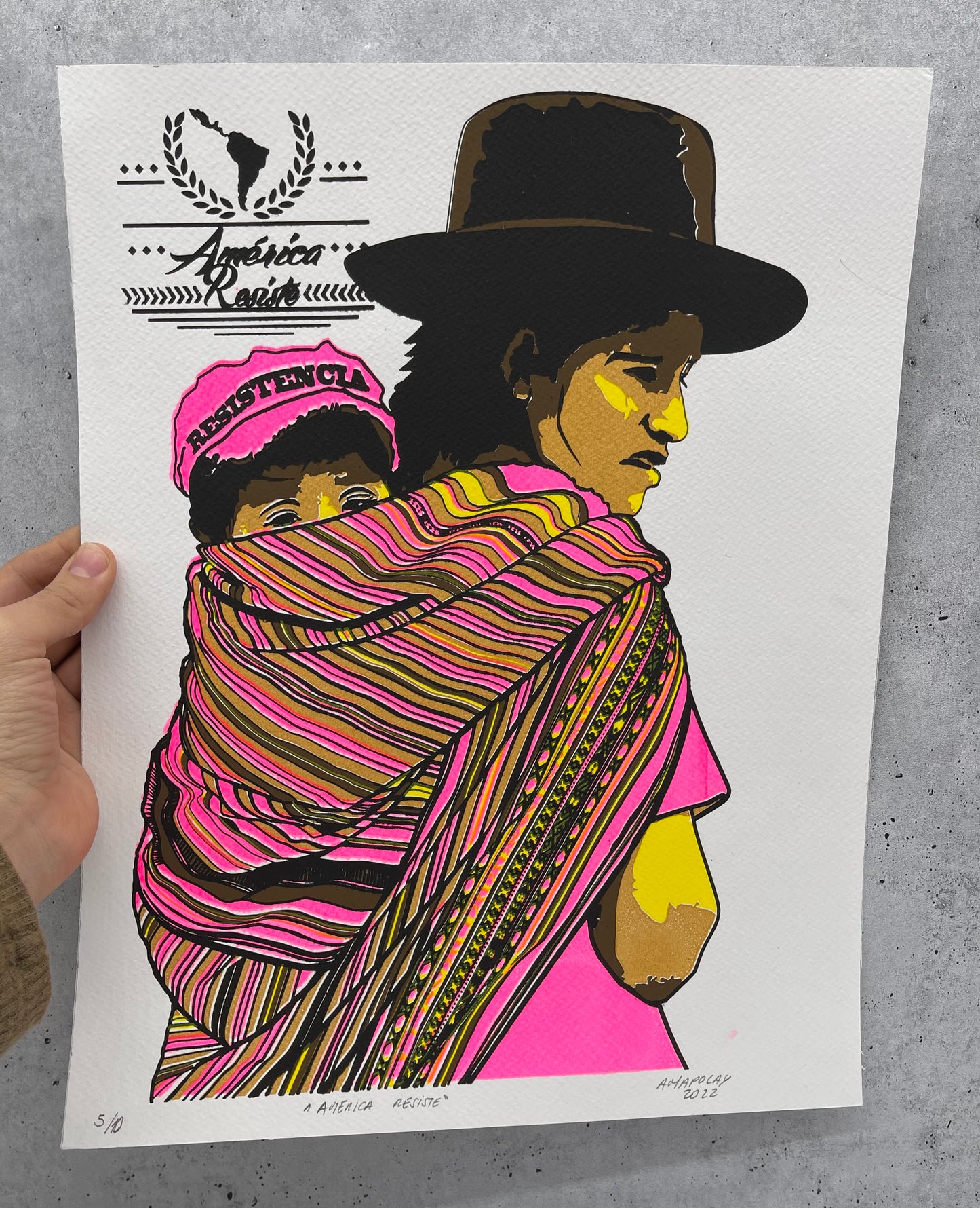 America Resiste ~ Serigraphy ~ 10 x 14