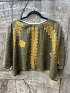 Screenprinted Draped Top • One Size Fits All