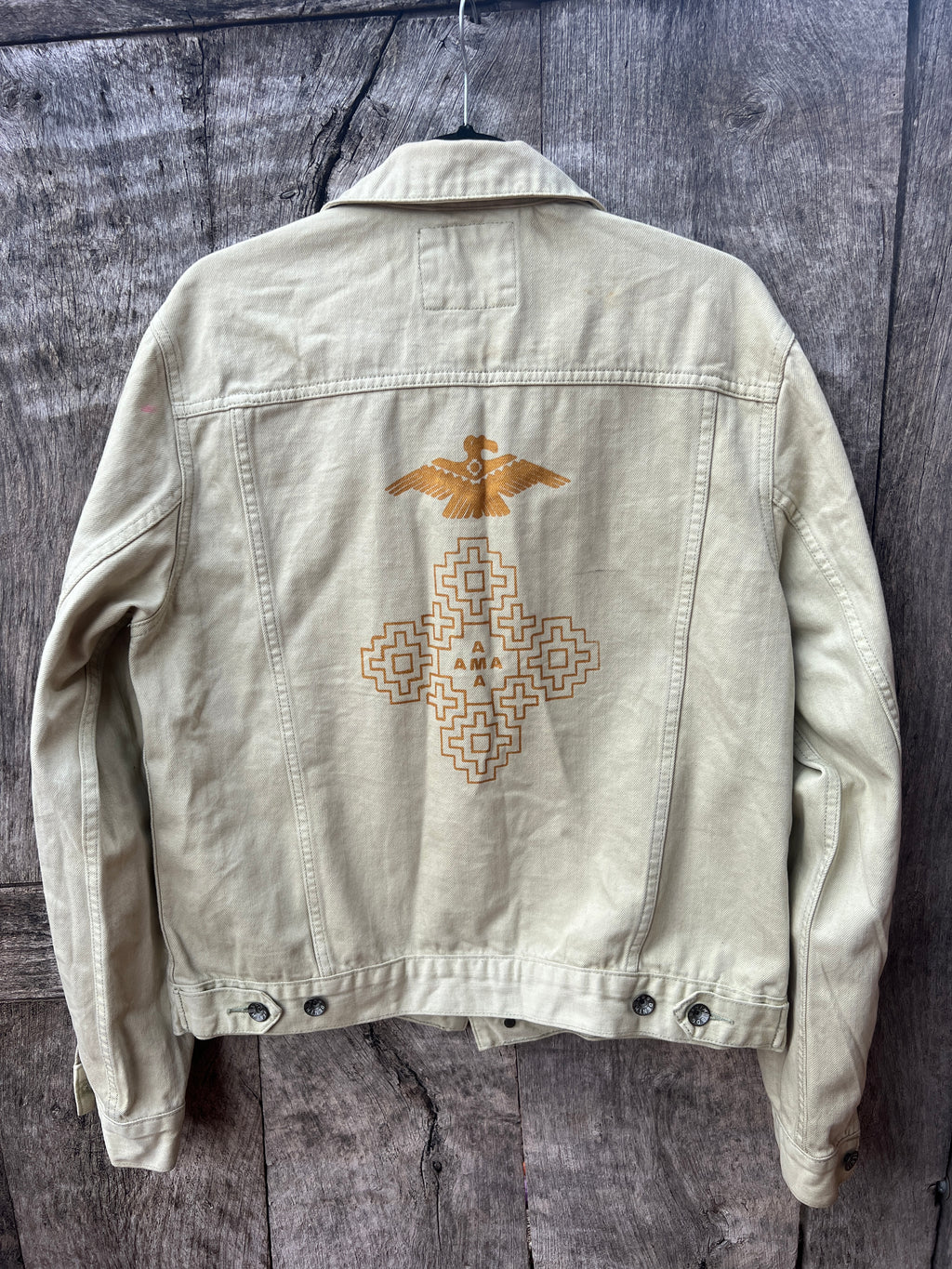 Vintage Denim Jacket BDG  - Screenprinted by Amapolay