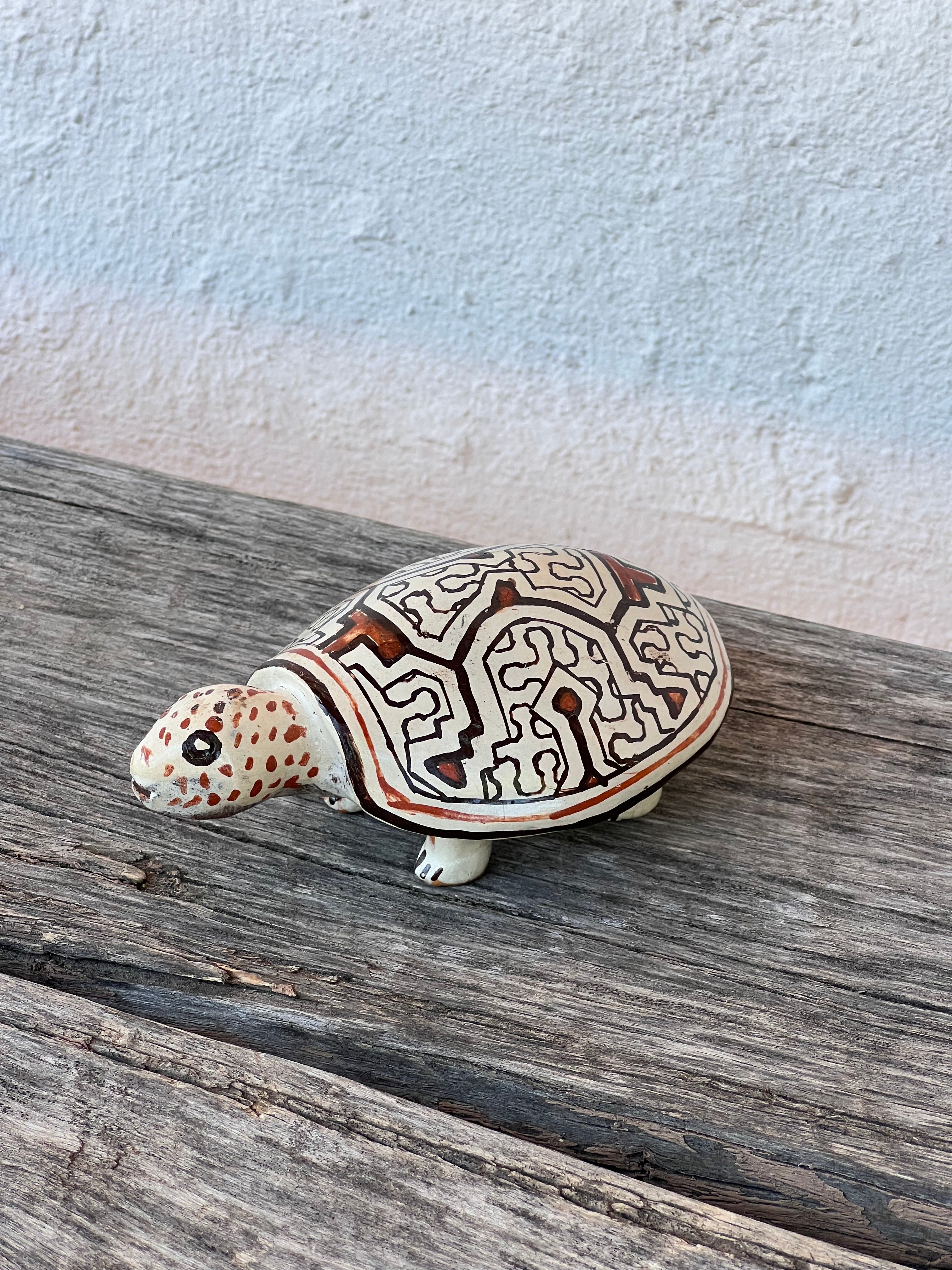 Shipibo Ceramic Turtle - three versions