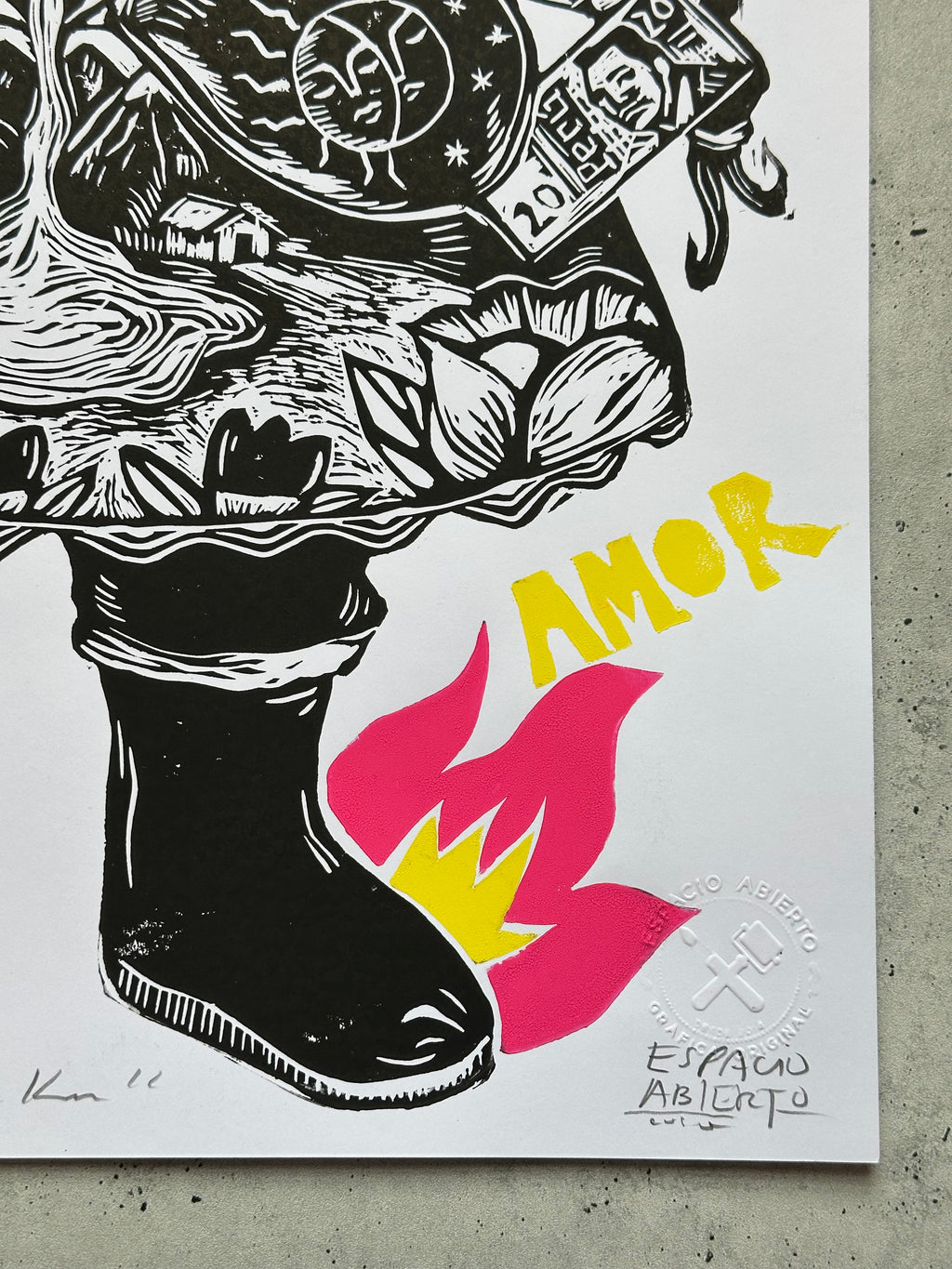 Abundancia - Ekeka - Lino Print