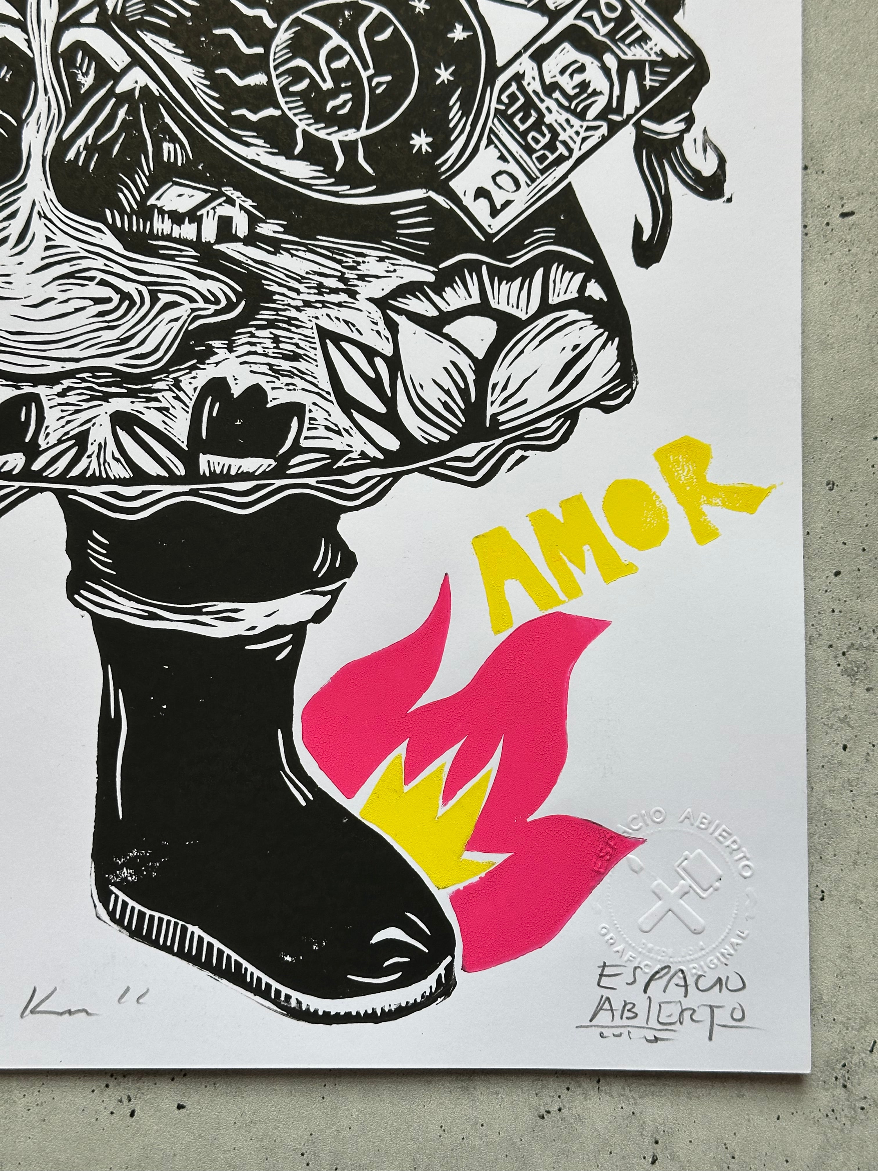 Abundancia - Ekeka - Lino Print