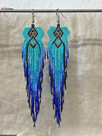 Beaded earrings - Blues