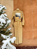 Jumpsuit - Tan Corduroy - long sleeves - size Medium