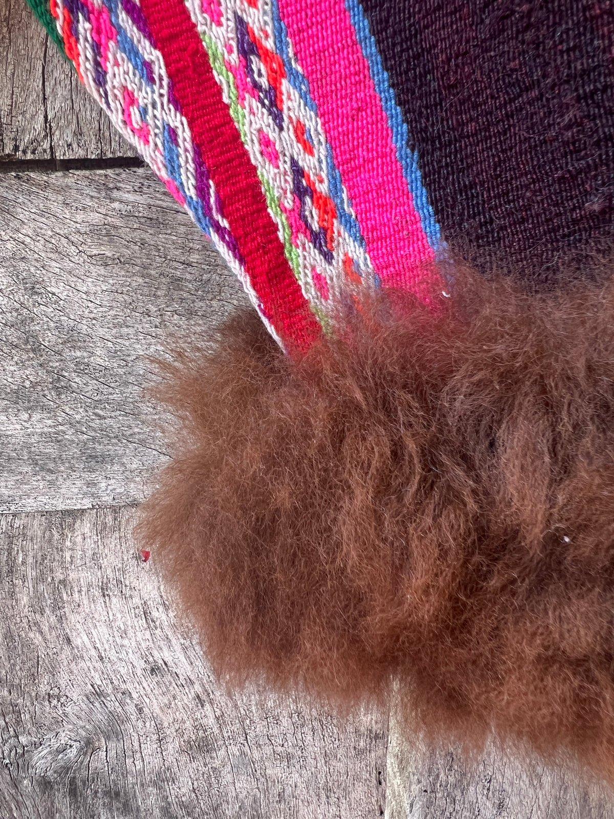 Alpaca fur jacket - Upcycled Bomber Jacket - Alpaca wool