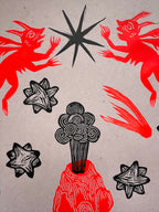 Paisaje del Sur - Papel Ceiba - Lino Print 12" x 15”