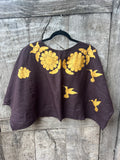 Screenprinted Draped Top • One Size Fits All