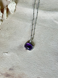 Amethyst & Sterling Silver ~ Sunset Necklace