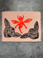 Diabla Alada - Lino Print 8.5” x 11”