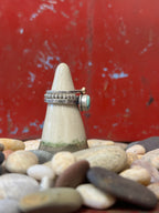 3-piece Poseidon and Sterling Silver • stackable ring set • set fits size 5