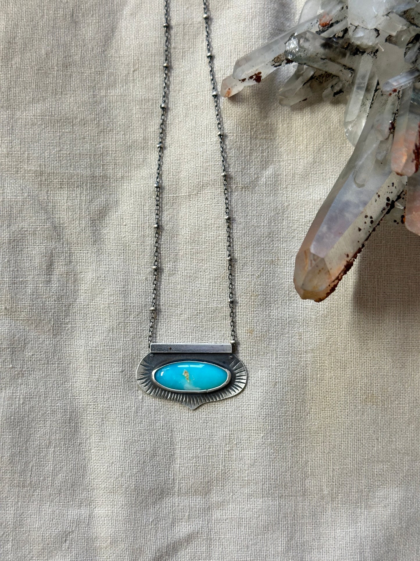 Andean Opal Leaf Necklace