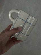 Blue Crayon Mug - coiled handle