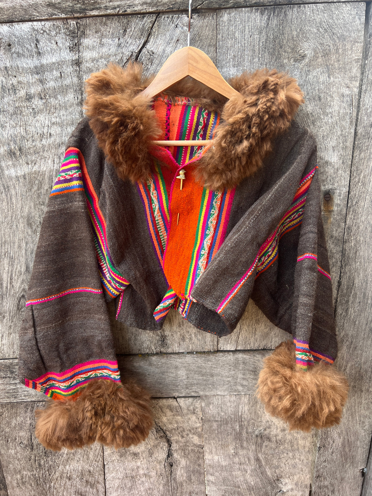Alpaca fur jacket - Upcycled Bomber Jacket - Alpaca wool