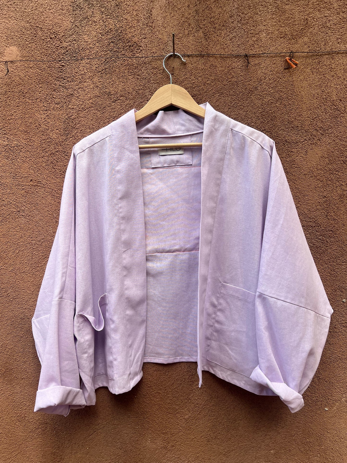 Oversized linen blazer - Lavander