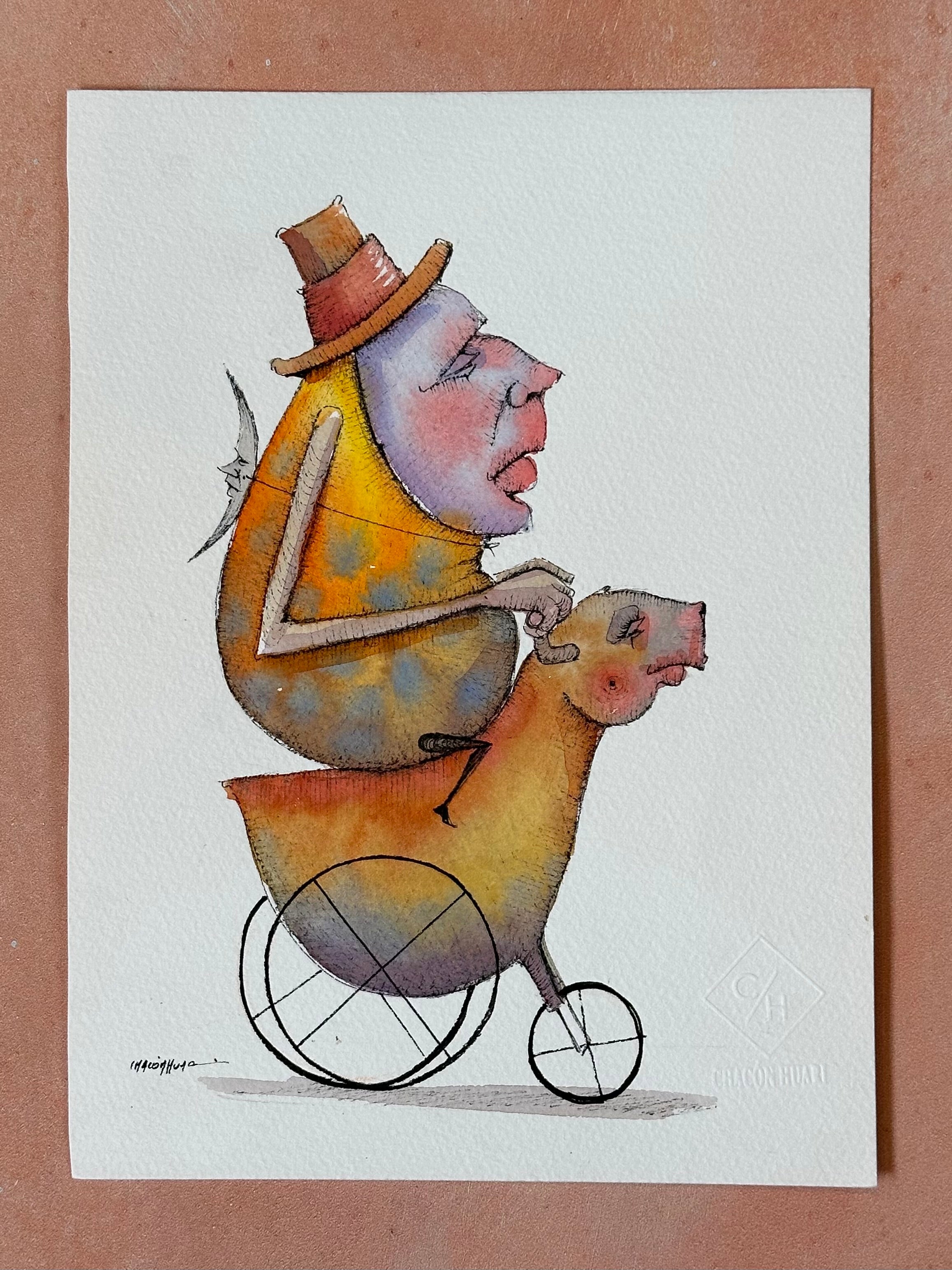 10x12 framed ~ Migrantes - Original illustrations