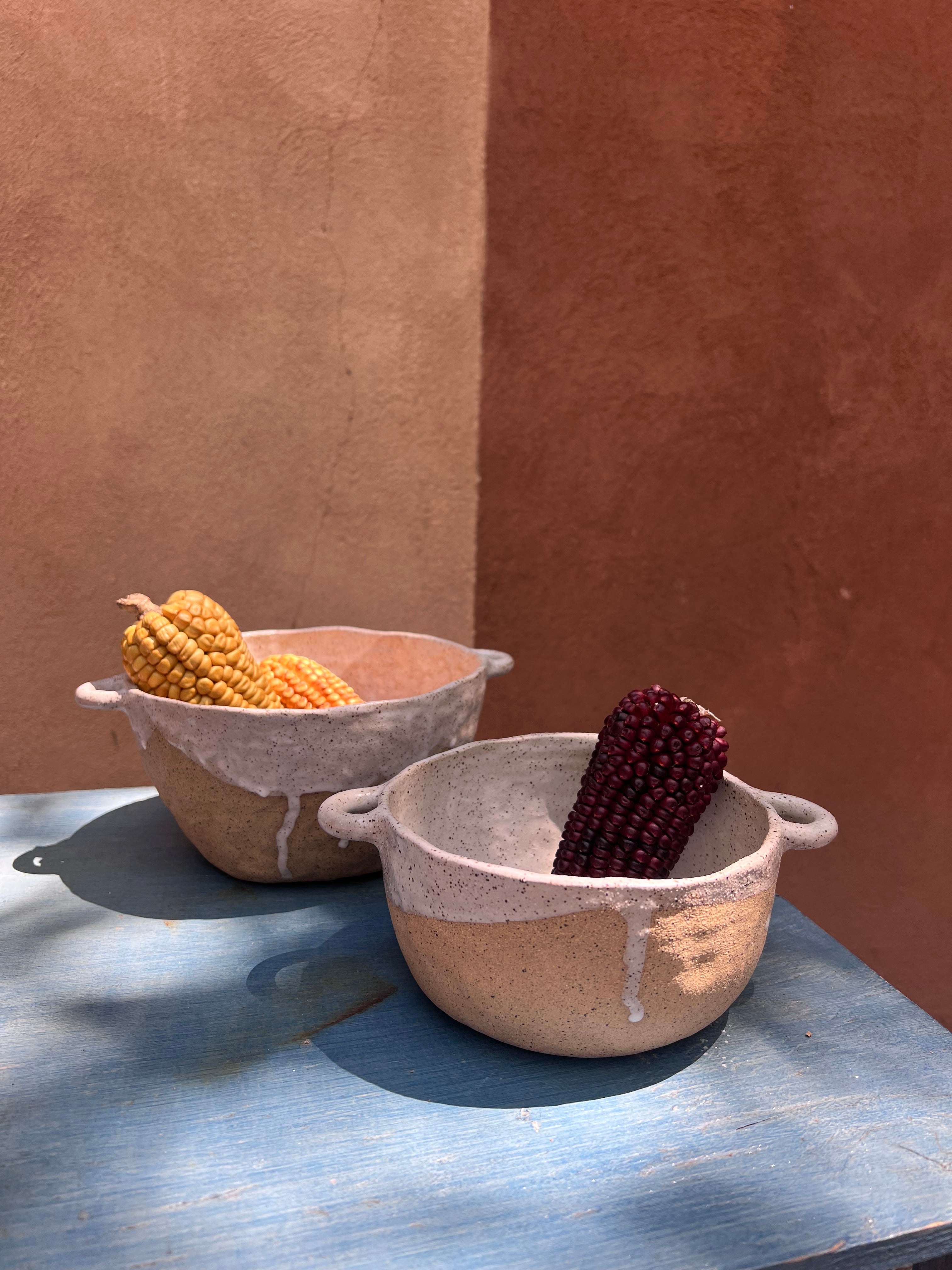 Off White Speckled - Ceramic Serving Bowl - Medium Size