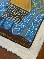 La Dueña de Pajaro Picaflor ~ painting on canvas 9.5” x 10.5”