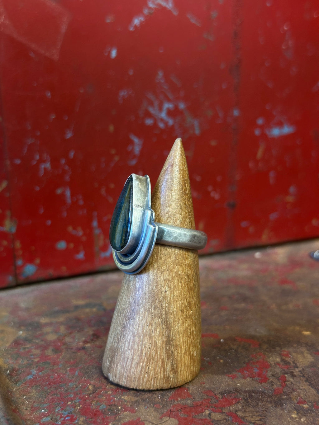 Labradorite & Sterling Silver Ring - Size 8.25