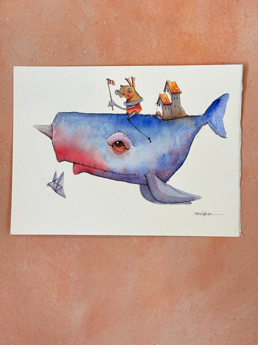 10x12 framed ~ Migrantes - Original illustrations