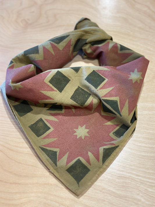 Hand-dyed bandana - Tile