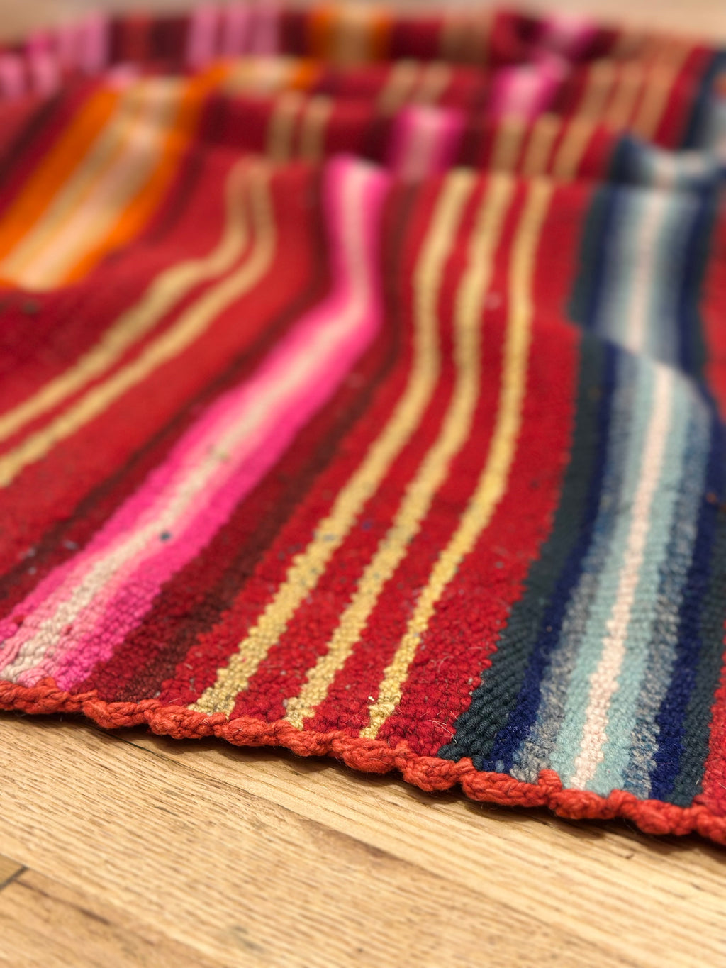 Thick Blanket / Rug ~ Andean textiles - 58” x 60”