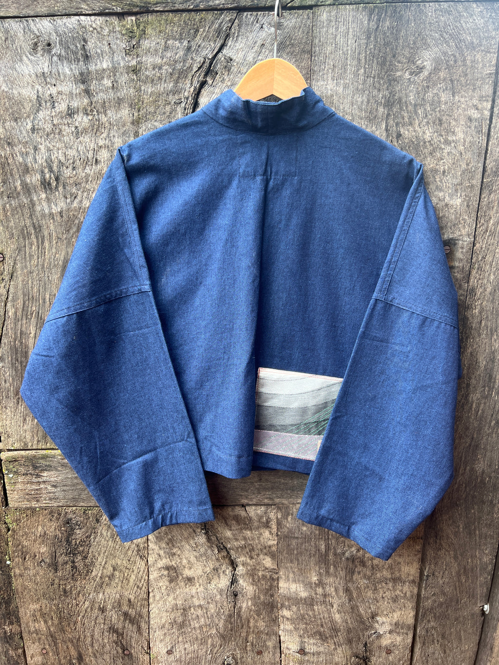 Kimono Blazer - Blue Denim Cotton