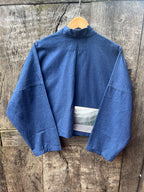 Kimono Blazer - Blue Denim Cotton