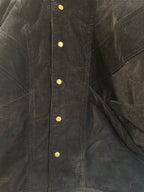 Bomber Black Corduroy Jacket - patchwork