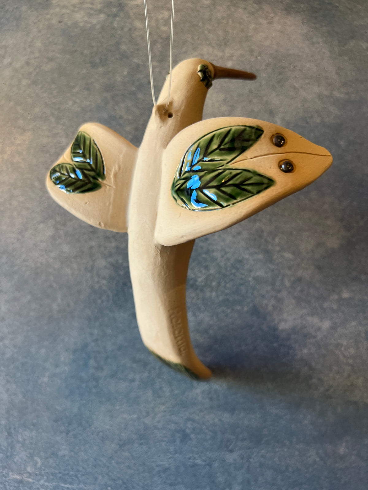 Hummingbird Hanging - Blue & Yellow Daisy