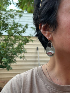 Rhodochrosite and Sterling Silver Earrings