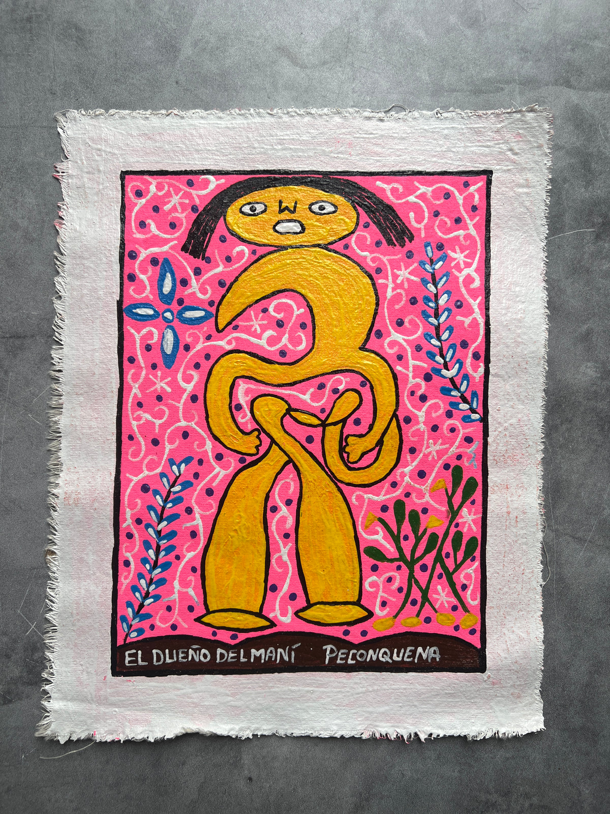 Painting by Lastenia Canayo - El Dueño del Mani