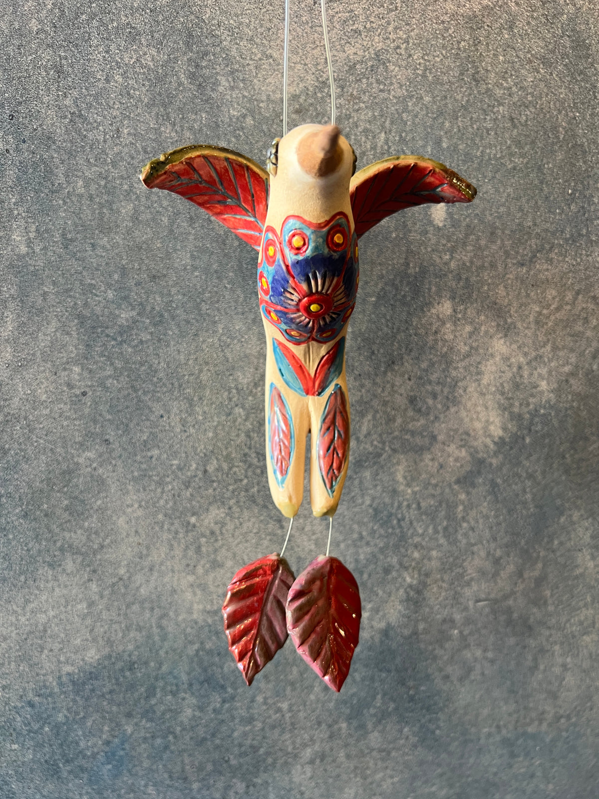 Long Tail Hummingbird - Pink and Red Tail