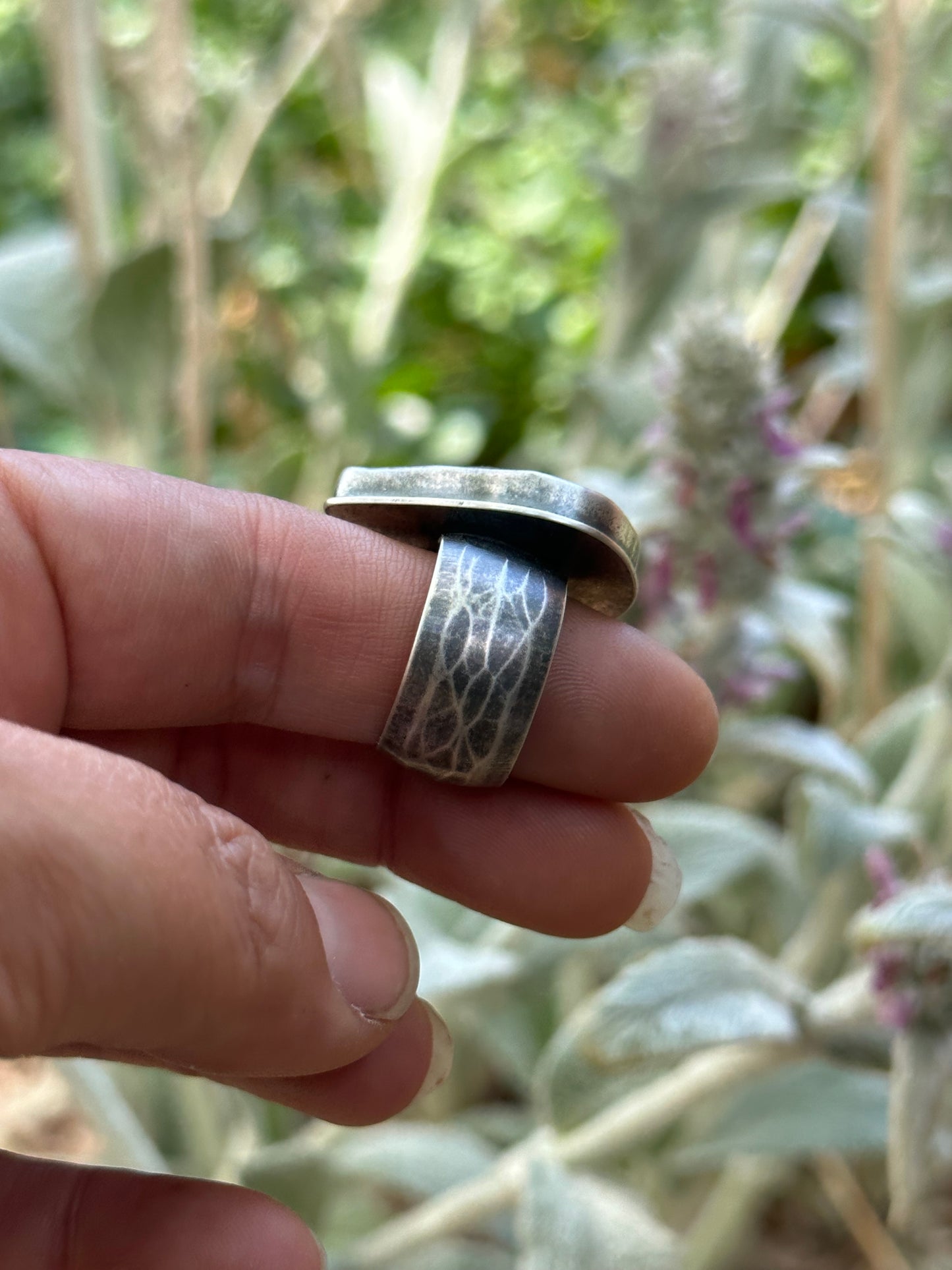 Flashy Labradorite Statement ring - Bold and Sturdy Sterling Silver Ring - 6.5