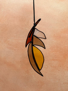 Ruffled Feather - stained glass