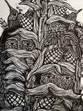 Maizal ~ Linocut Print 18” x 13.5”