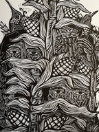 Maizal ~ Linocut Print 18” x 13.5”