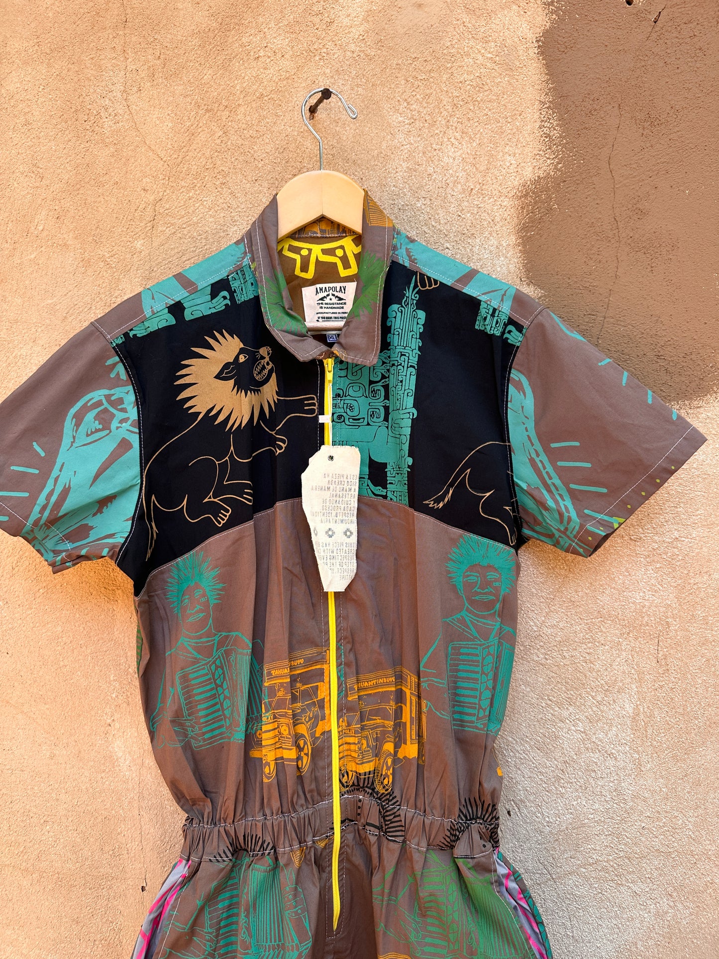 Screenprinted jumpsuit ~ X-Large