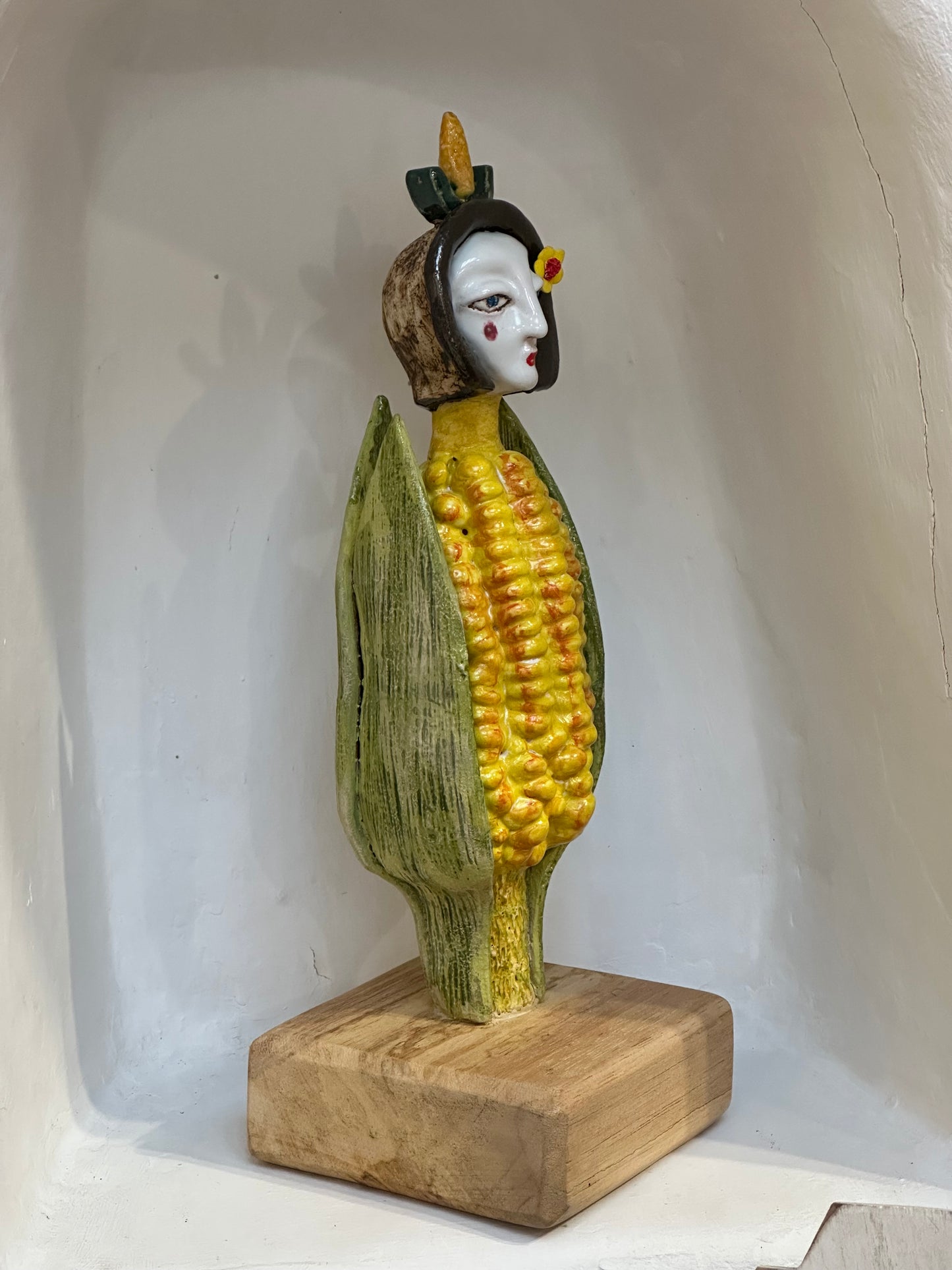 Corn Lady ~ Señora Maiz ~ Ceramic Sculpture