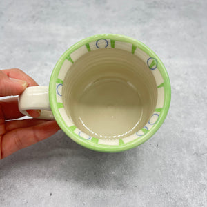 Green and White mug - Porcelain