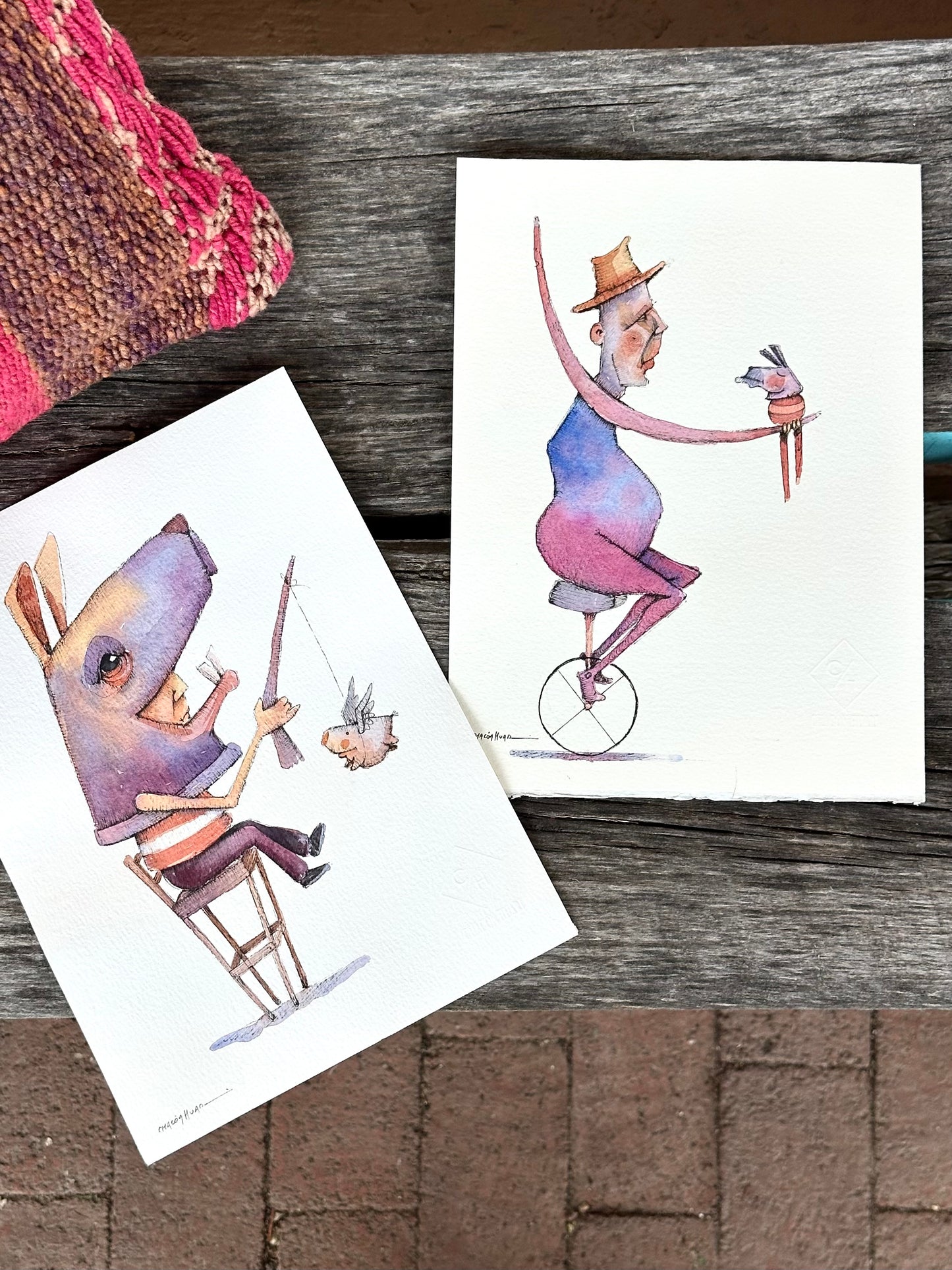 10x12 framed ~ Migrantes - Original illustrations