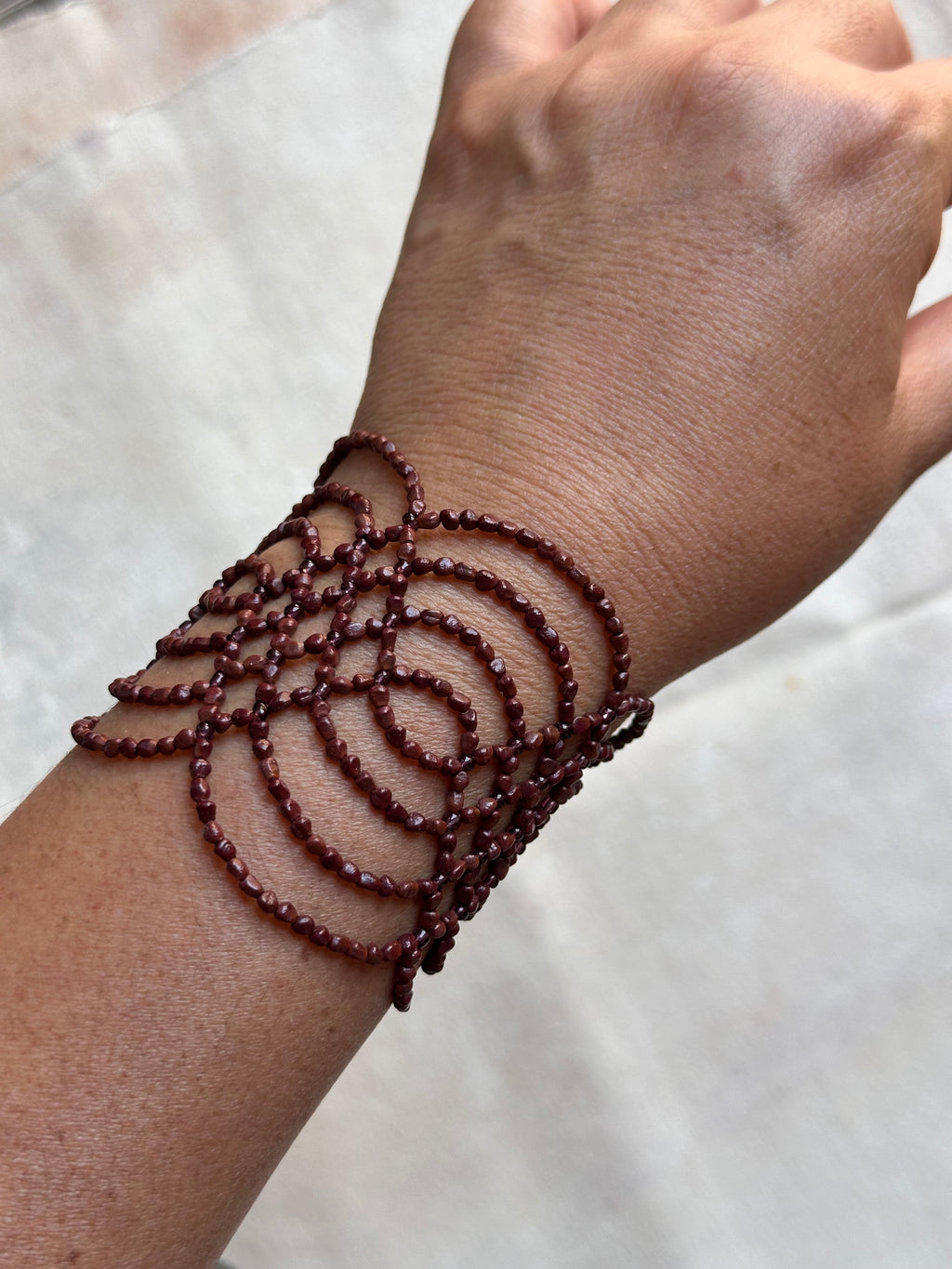 Bracelet Ikish - burgundy