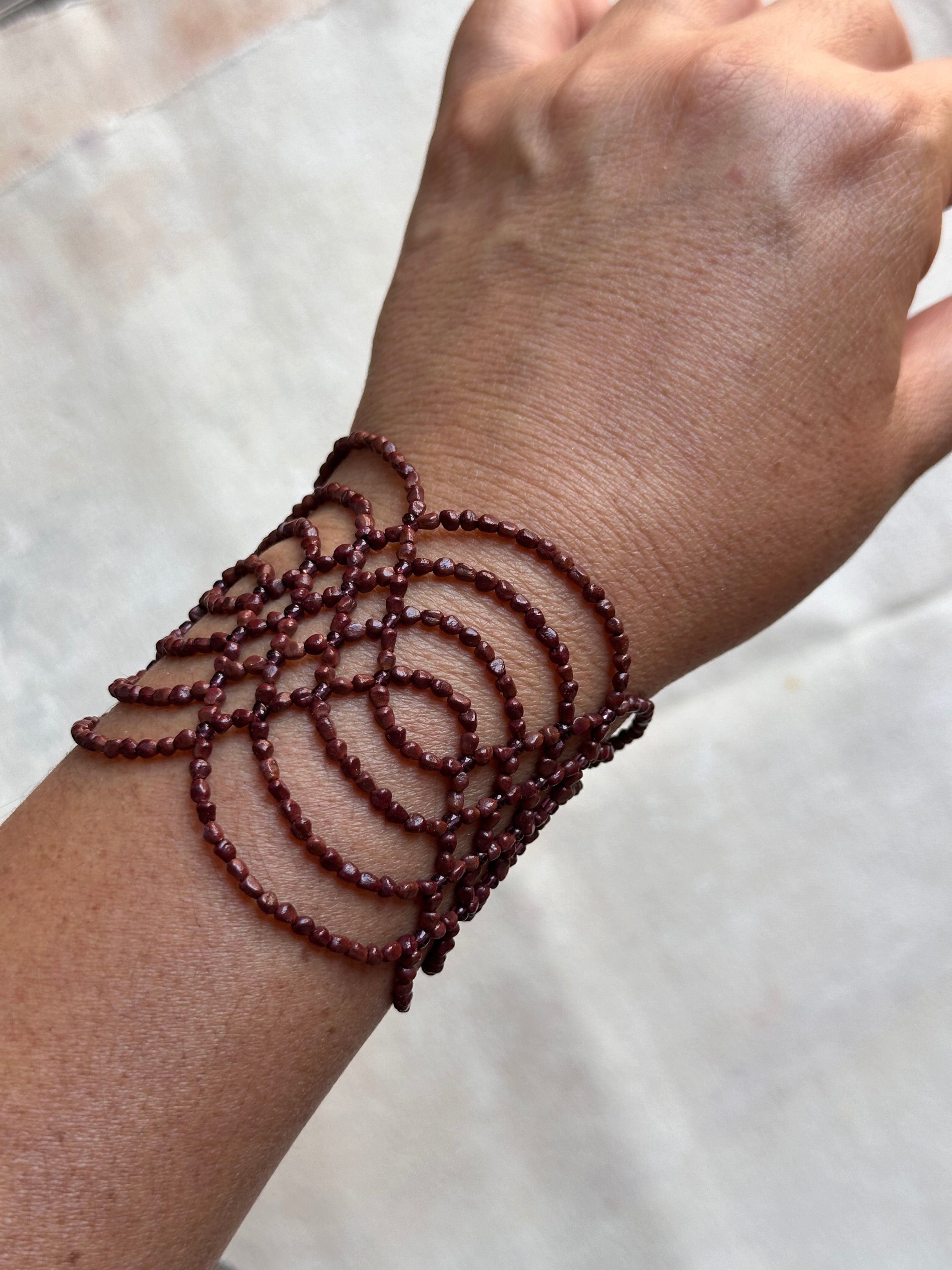 Bracelet Ikish - burgundy