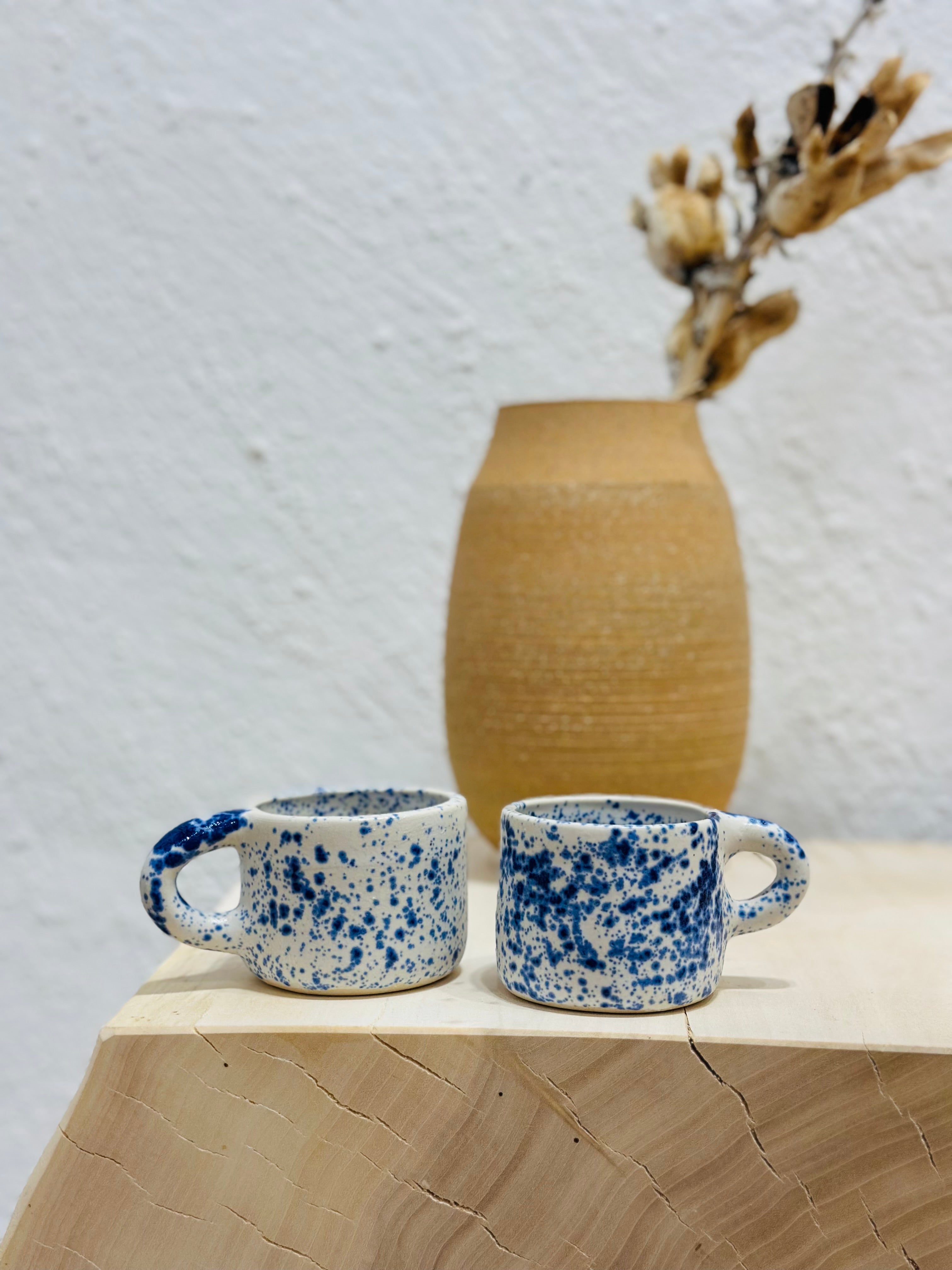 Speckled Blue Espresso Mugs